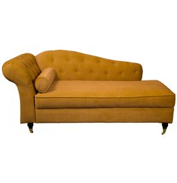 Sofa Chesterfield L, aukso sp., 172x76x72cm