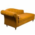 Sofa Chesterfield L, aukso sp., 172x76x72cm