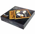 Cheese board World of cheese with 4 knives set, 26x26cm