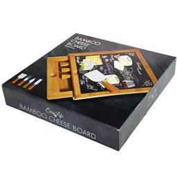 Доска для сыра с 4 ножами World of cheese, 26x26cm