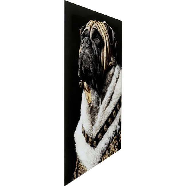 Picture King Pug, 60x40cm