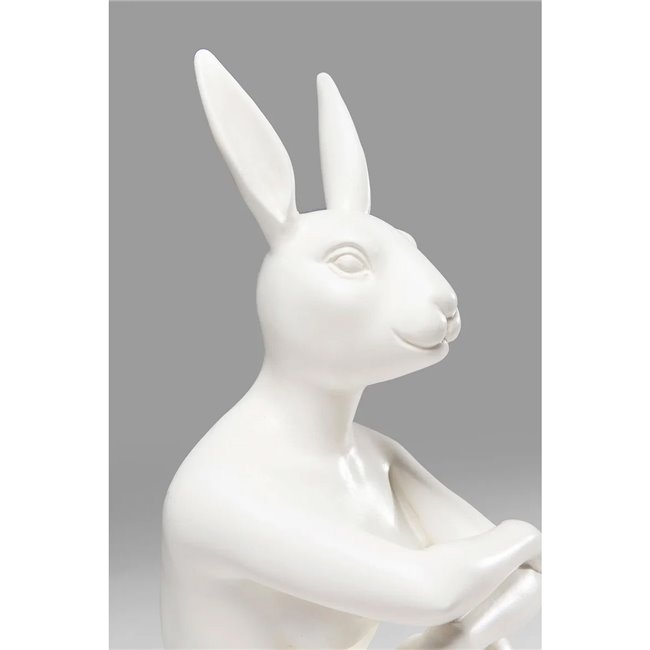 Deco figurine Gangster Rabbit, white, 39x26x15cm