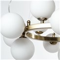 Ceiling lamp Radom, brass/white, 52x48xH40-135cm, G9x12,MAX5W