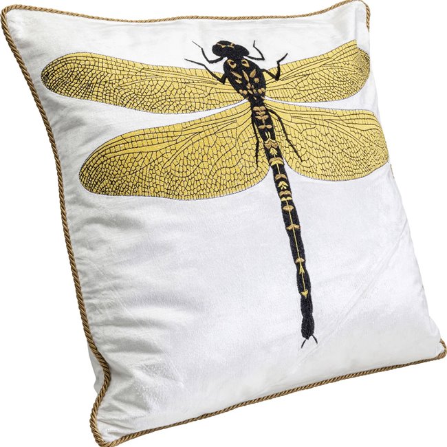 Dekorativinė pagalvė  Glitter Dragonfly, baltas, 40x40cm