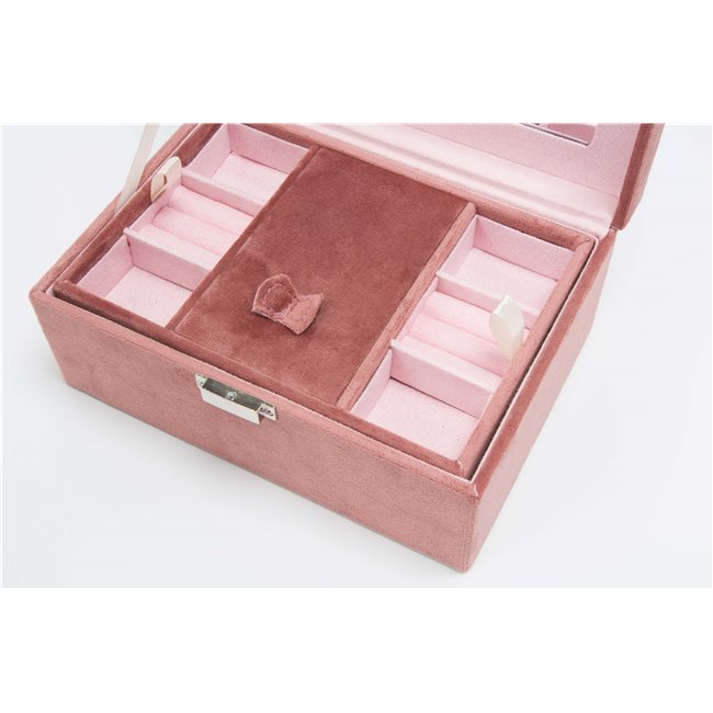 Juvelyrinių dirbinių dėžutė TURANO, sendintos rožės sp., 21x15x10cm
