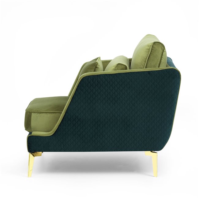 Club chair Hillary, green, 85x100x84cm, seat height 44cm