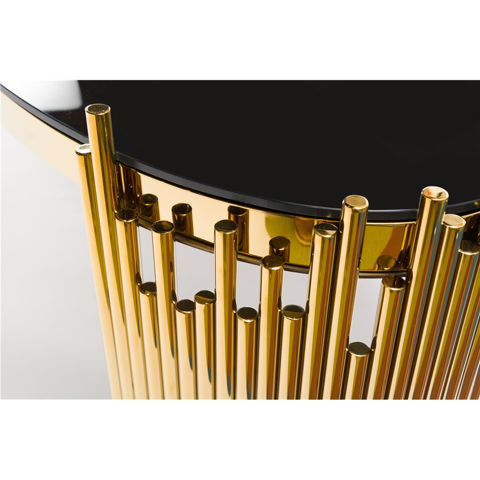 Coffee table Emona, gold colour, 125x65x51cm