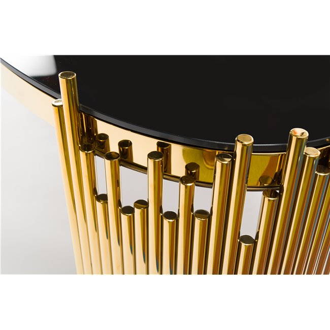 Coffee table Emona, gold colour, 125x65x51cm