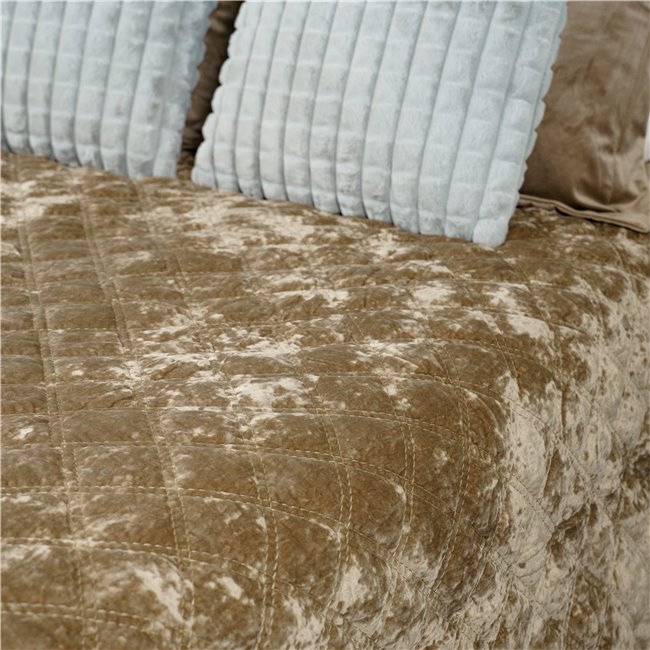 Bed cover Jumis, brown, velvet, 220x240cm