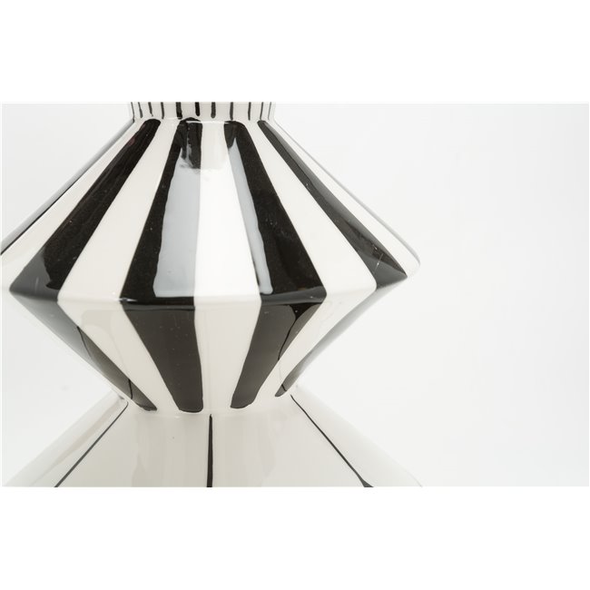 Ваза Graphic I, бело-черная, D12x H25cm