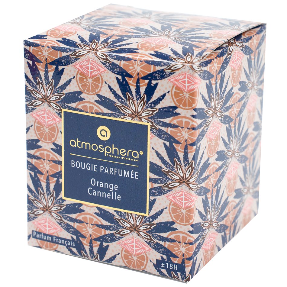 Scented candle Neda, orange scent, 110g, 7x7x8cm