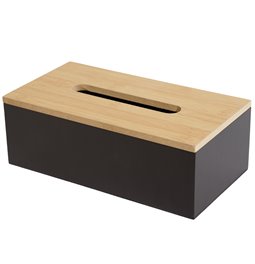 Tissue box Modern, charcoal, 25x13x9cm