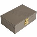 Jewellery box Hannja laser, beige PU, H9x27x18cm