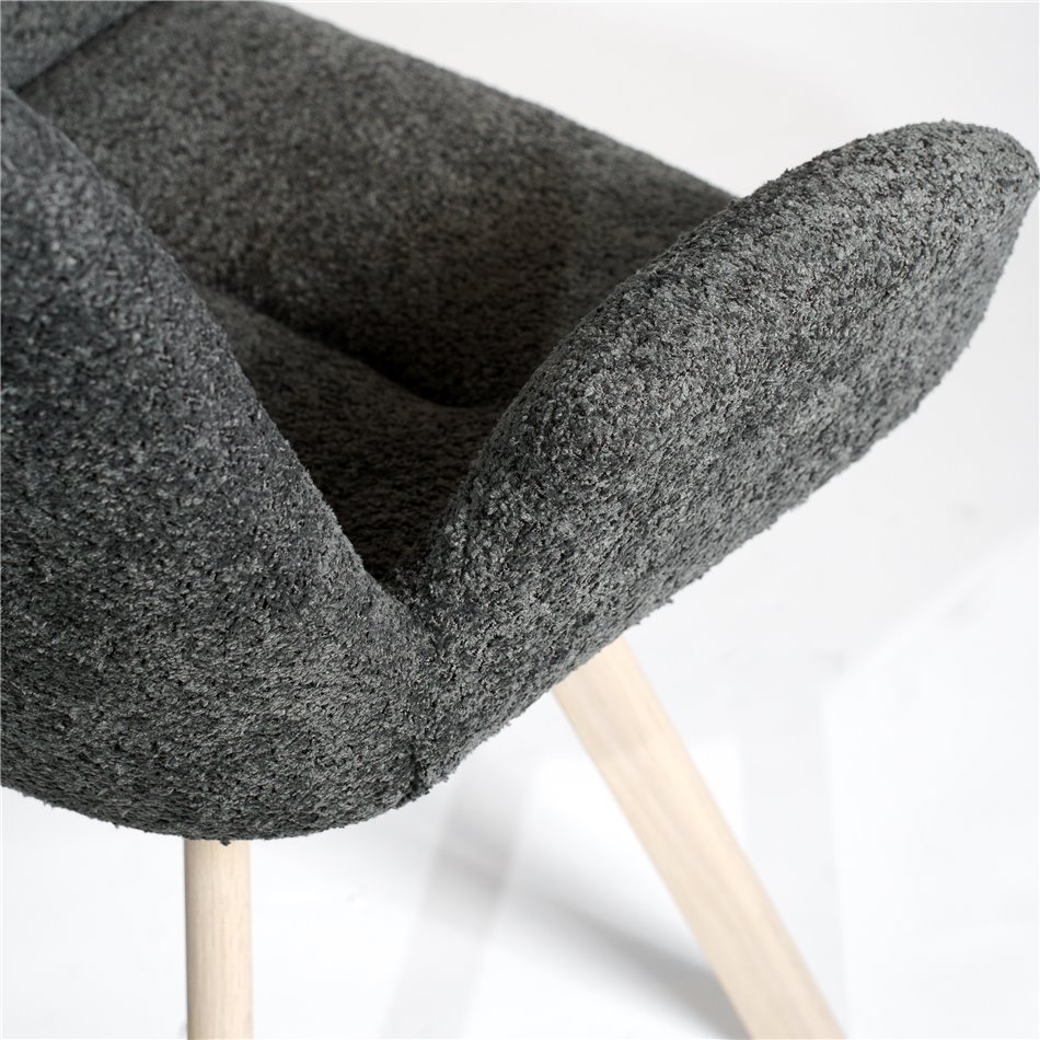 Chair Sanga 21, 180 degr.return funk.,dark grey, 61x61xH84cm
