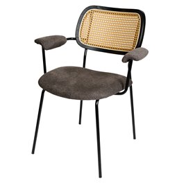 Chair Sarra, dark taupe, 67x63.5xH82cm