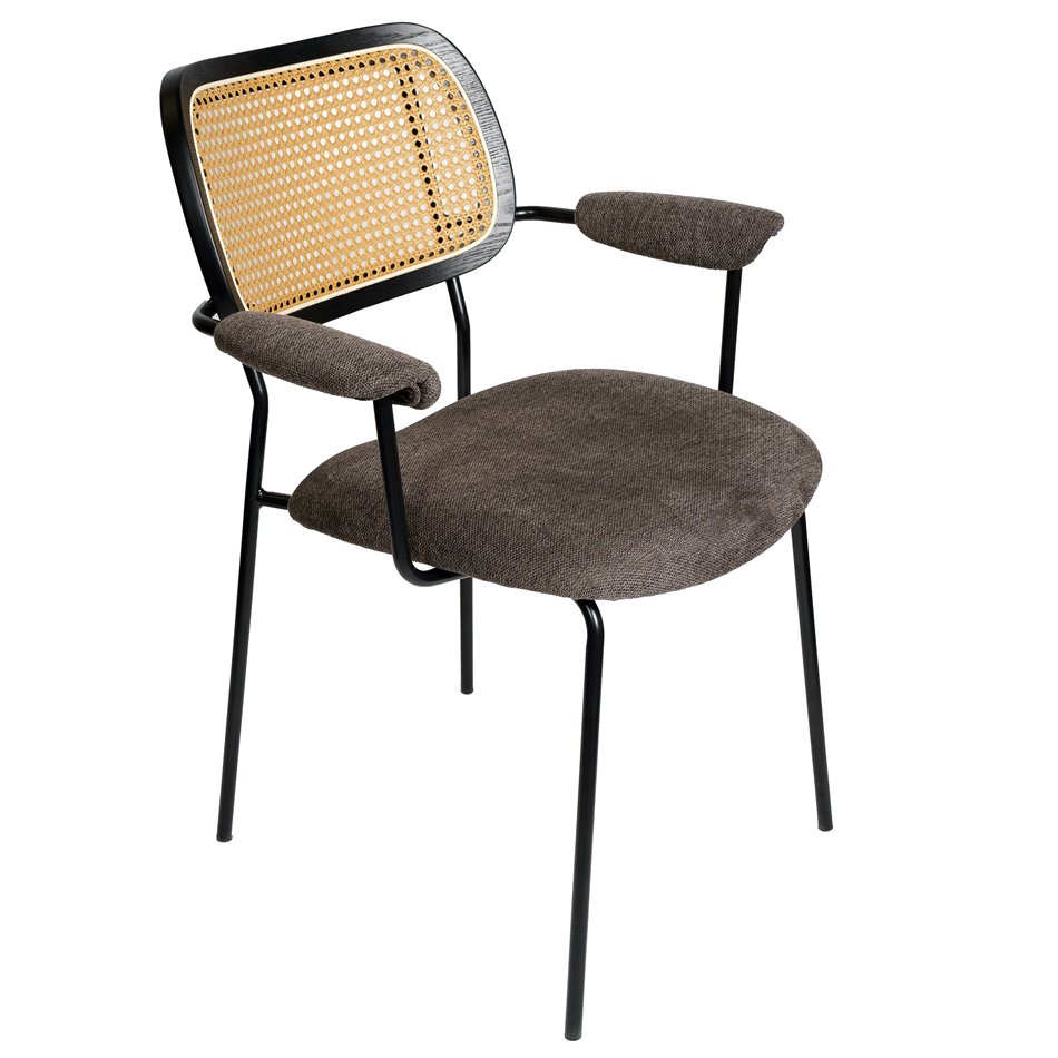 Chair Sarra, dark taupe, 67x63.5xH82cm