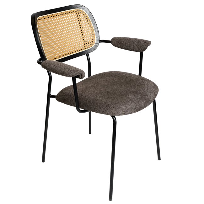 Chair Sarra, dark taupe, 67x63.5xH82cm