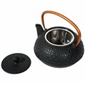 Teapot Flower, black, cast iron, 1L, 19.2x15.4x9cm