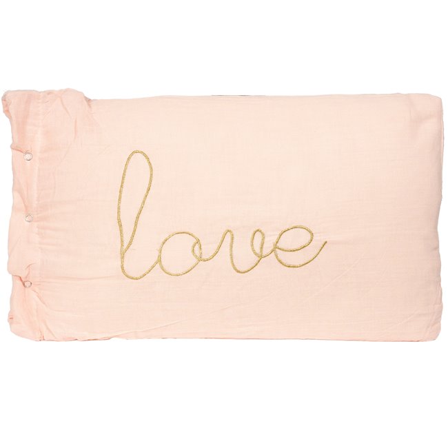 Decorative pillow Love, pink color, 50x30cm 