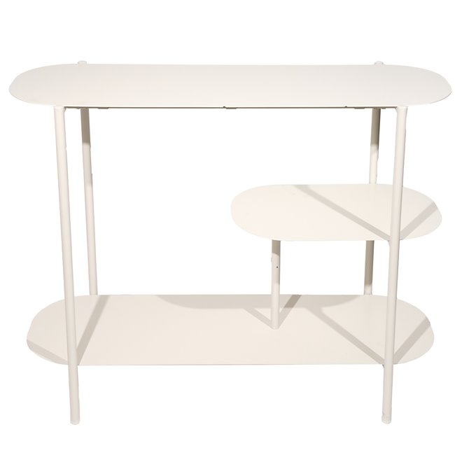 Bookshelf Haja, beige color, metall, 90x32xH70cm