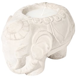 Candleholder Elephant with candle 135g, 16.5x10.5x11.2cm