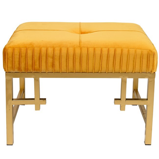 Bench Madalena M, gold color, 48x48x34cm