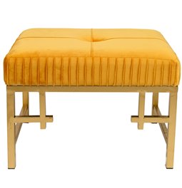 Bench Madalena M, gold color, 48x48x34cm