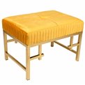 Bench Madalena M, gold color, 48x48x34cm