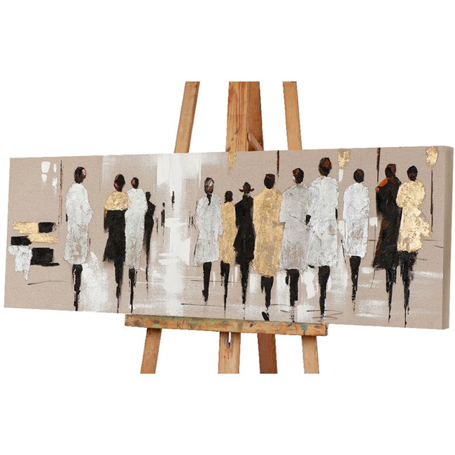 Acrylic painting Fashion week III, 50x150cm