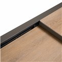 Table Lapiazza ex, houte, aluminium, 90x90xH75.5cm