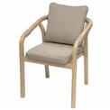 Garden chair Lapapouasie, taupe, acacia, 75x66x58cm