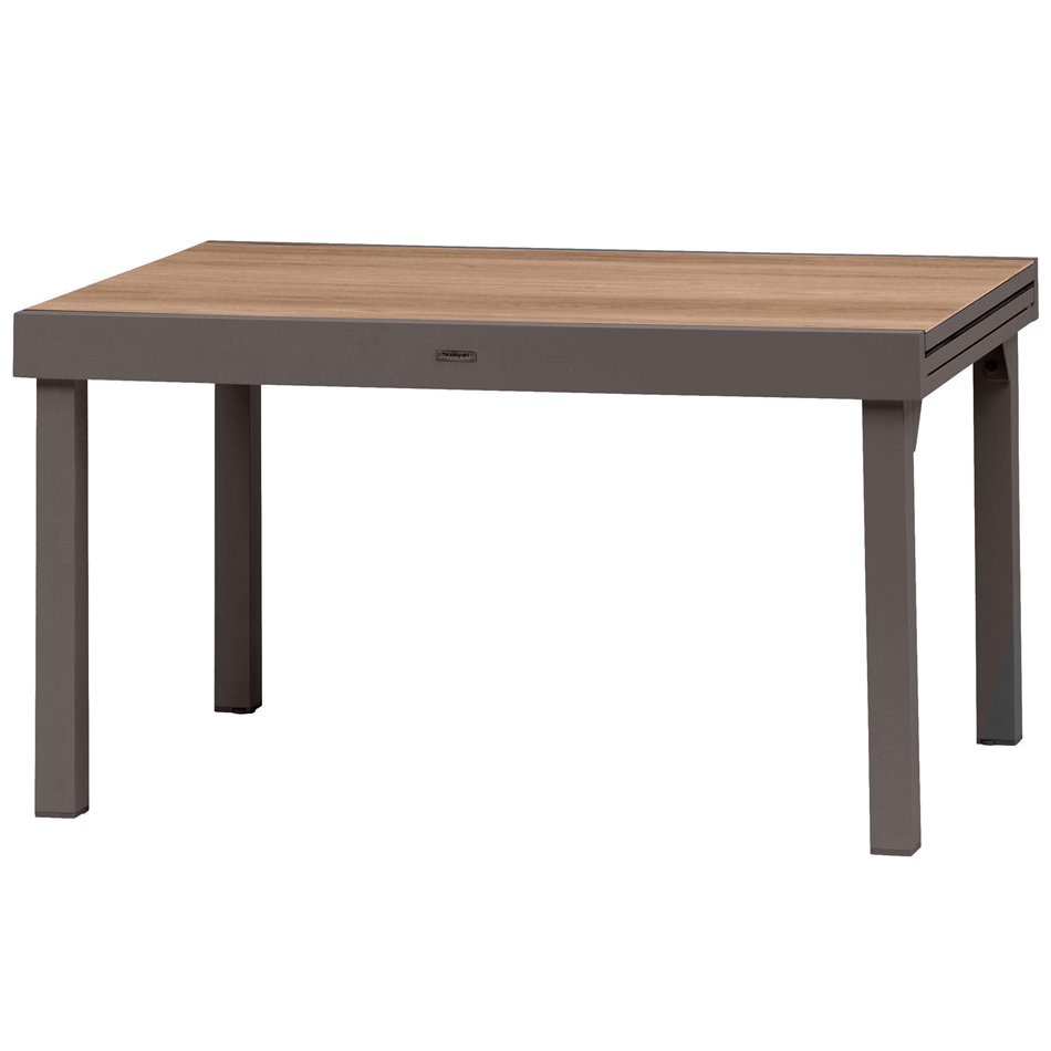 Table Lapiazza ex, 10seats, houte, aluminium, 135x90xH75.5cm