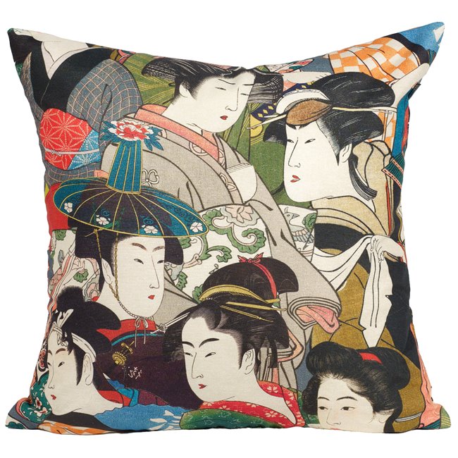 Decorative pillowcase Geisha Loneta 1, 45x45cm