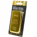 Bottle opener Gold Bar, golden color, H9x5cm