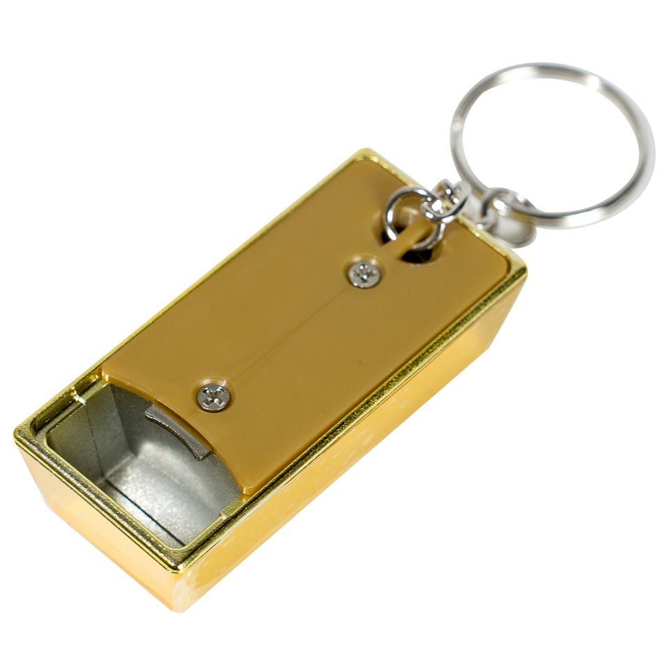 Keychain/bottle opener Gold Bar, 6x3cm