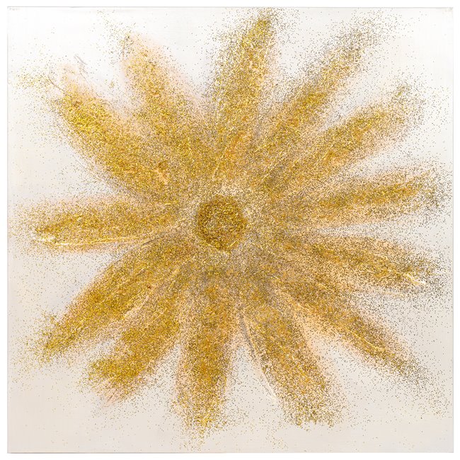 Picture Golden Flower, 80x80cm