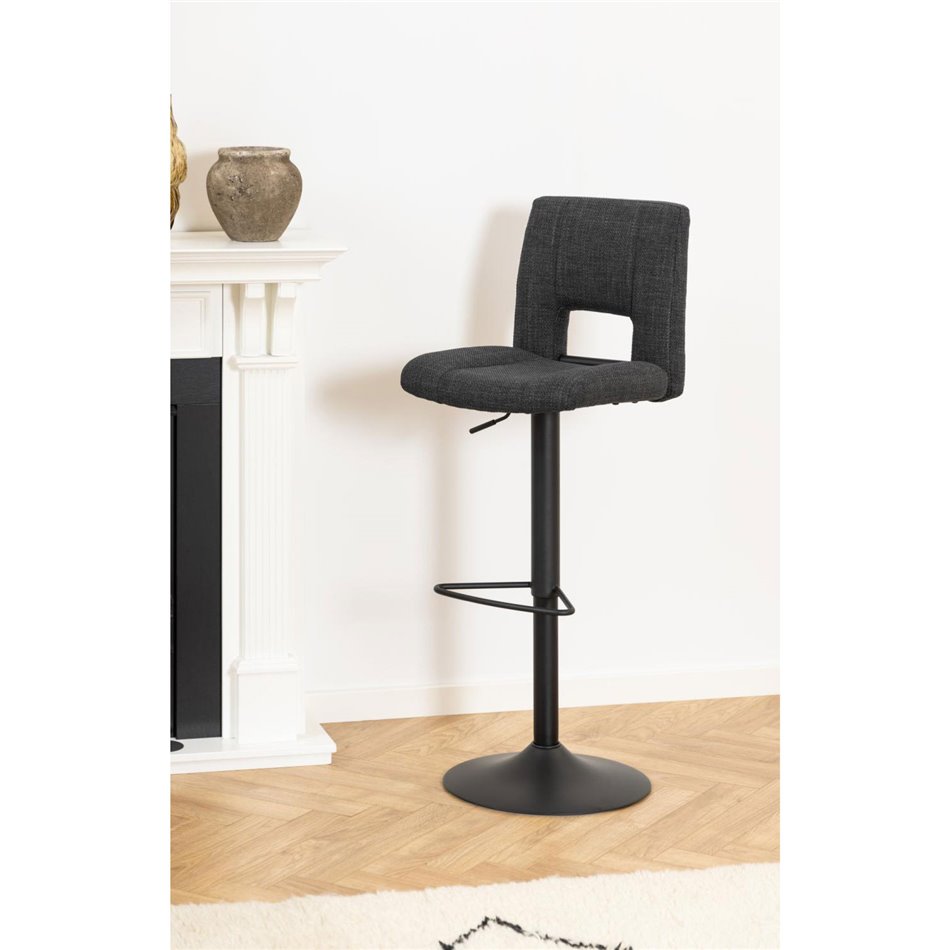 Bar stool Asylva, grey Basel 24,  H115x41.5x52cm, sh62-83