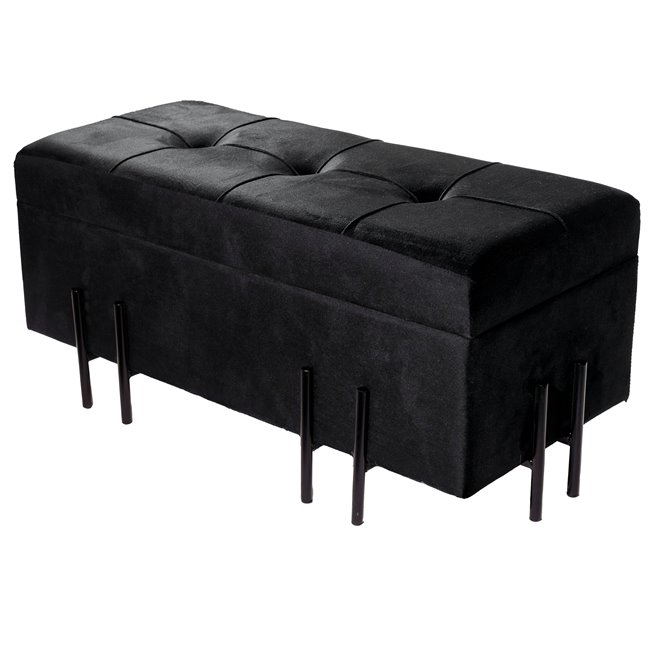 Bench Fabro S, black, 35x73x33cm