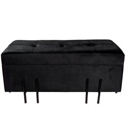 Bench Fabro S, black, 35x73x33cm