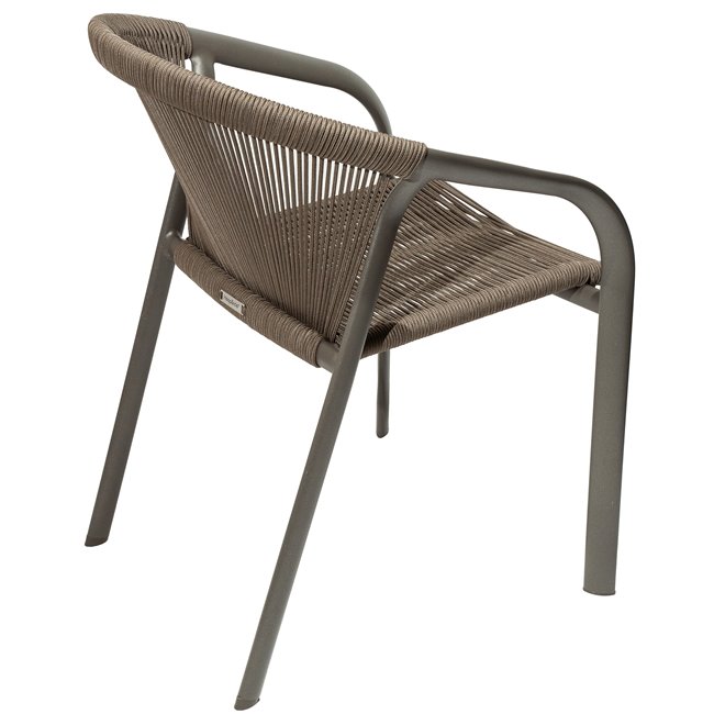 Кресло Lariu, серо-коричневого цвета, 80x61.5x56.6см