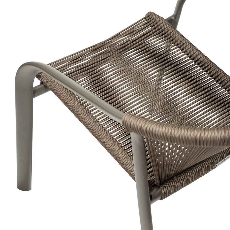 Кресло Lariu, серо-коричневого цвета, 80x61.5x56.6см