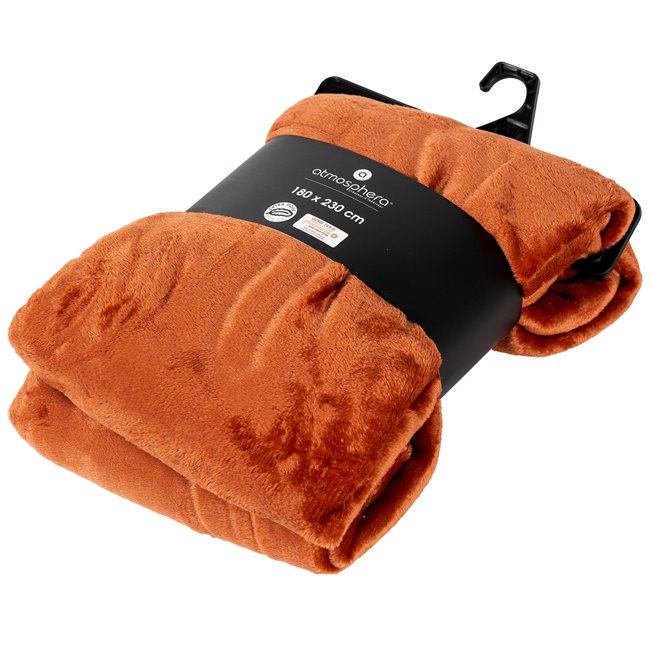 Throw Uni, orange, 180x230cm