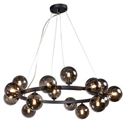 Ceiling lamp Radom, smoky, H45-130 D80cm, G9x16 Max 35W