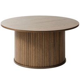 Coffee table Nola, smoked oak veneer/MDF, D90 xH45cm