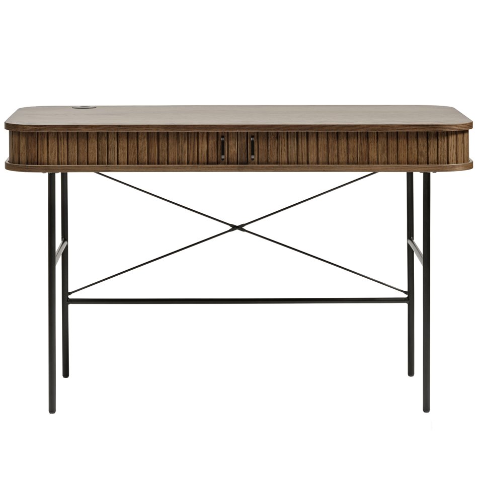 Desk Nola, smoked oak veneer/MDF, H75x120x60cm