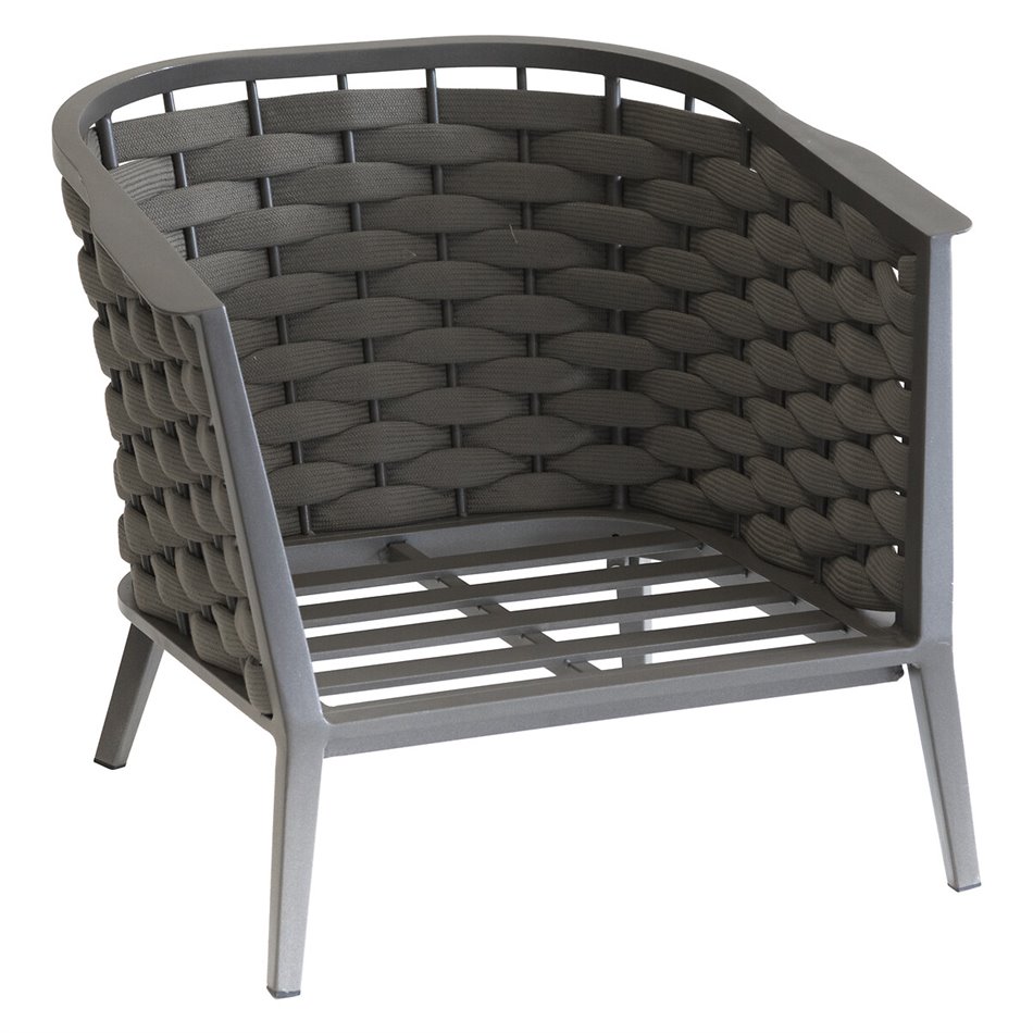 Furniture set Laembruns, 5-seater, praline color, aluminum/polyester, H198x78,5x87cm