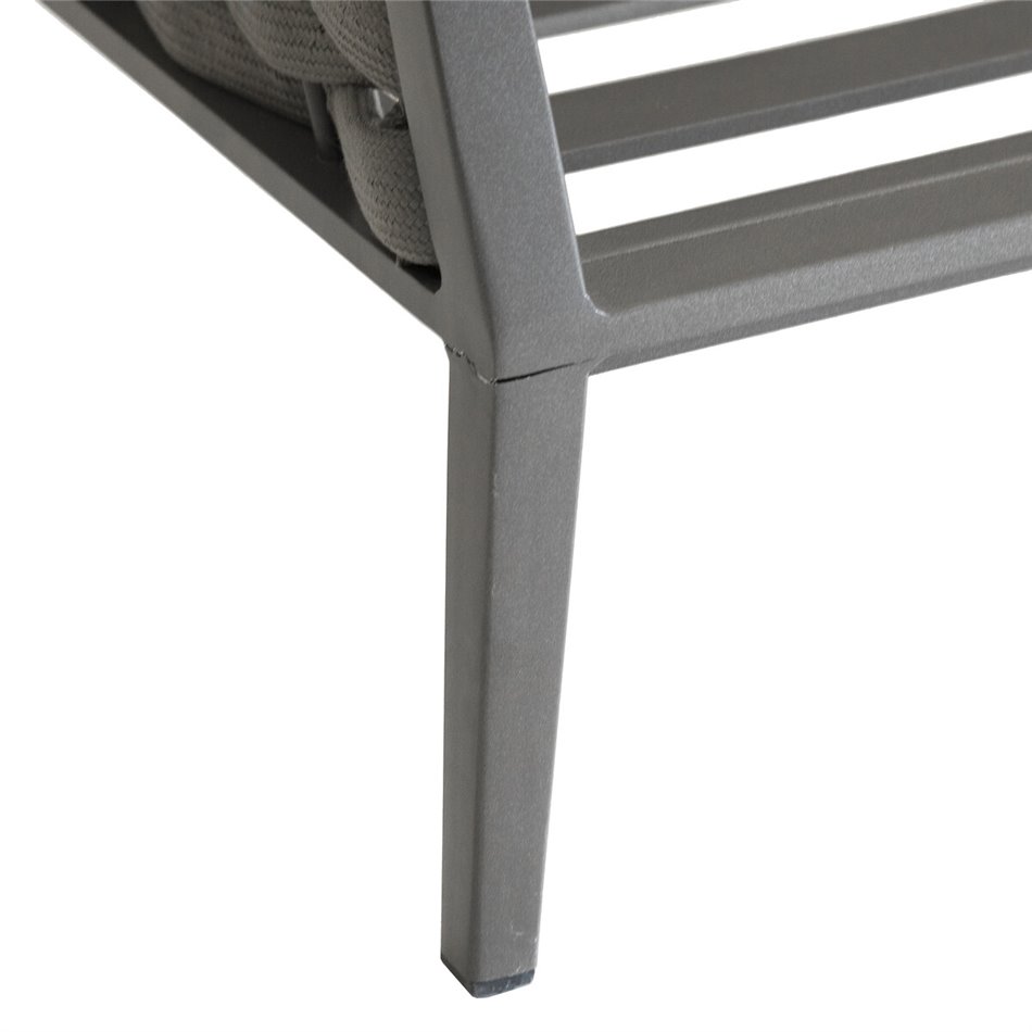 Furniture set Laembruns, 5-seater, praline color, aluminum/polyester, H198x78,5x87cm