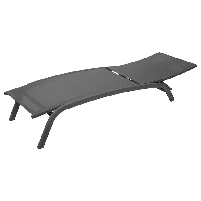 Sun lounger Labonao, anthracite color, aluminium/textilene, H84,5x64x171cm