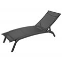 Sun lounger Labonao, anthracite color, aluminium/textilene, H84,5x64x171cm