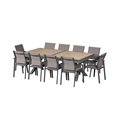 Table Laaxiome, 12-seater extendable, honey/praline color, H77x113x250cm